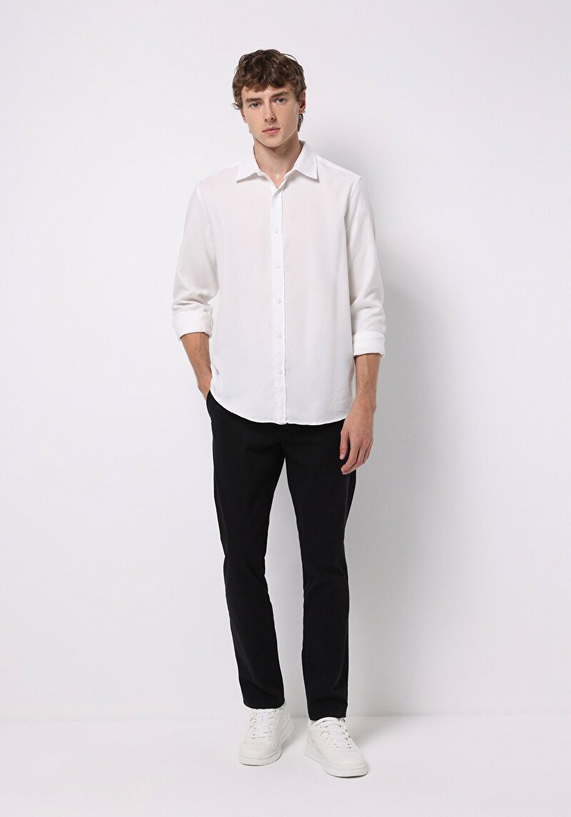 Afișați detalii pentru Pantaloni De Barbati Negru Slim Fit  Cl1049749