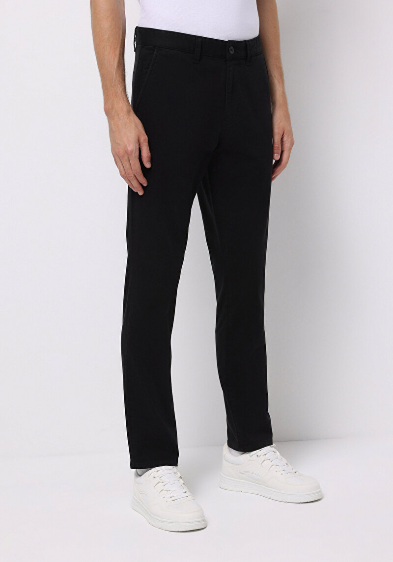 Afișați detalii pentru Pantaloni De Barbati Negru Slim Fit  Cl1049749