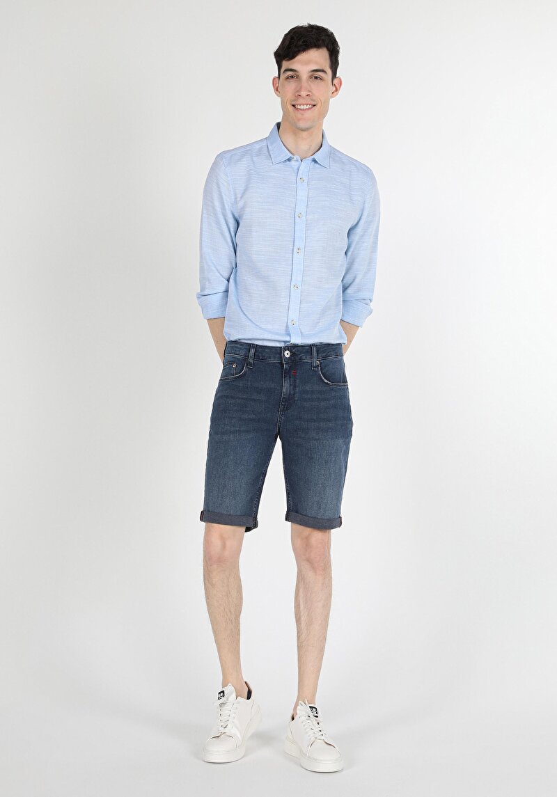 Imagine a Short / Pantaloni Scurti De Barbati Denim Straight Fit 044 Karl Cl1059344