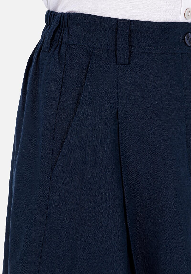 Afișați detalii pentru Fusta Midi Flat Button Fusta Bleumarin Pentru Femei