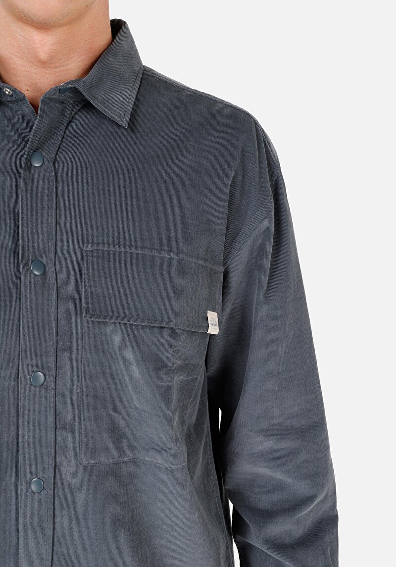 Afișați detalii pentru Cămașă Comfort Fit Neck Drept Cămașă Verde Manșon Lung Bărbați