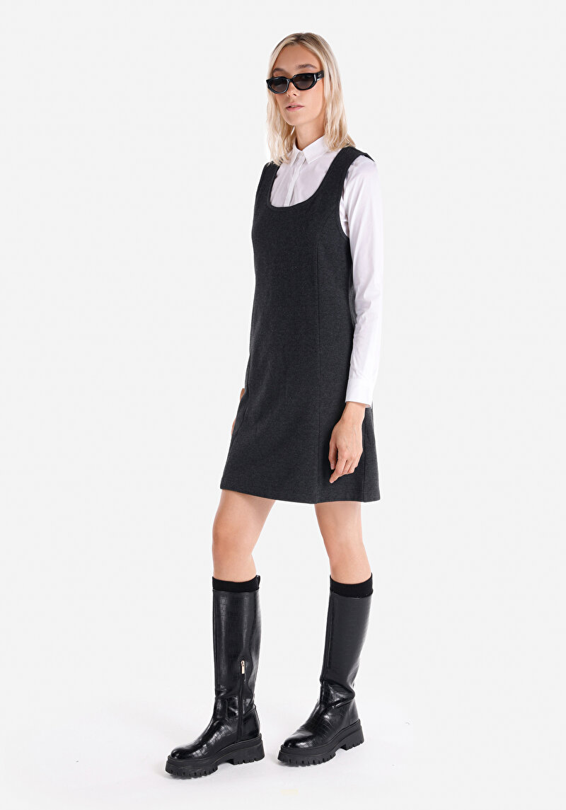 Imagine a Regular Fit Rochie Fără Mâneci Antracit Pentru Femei