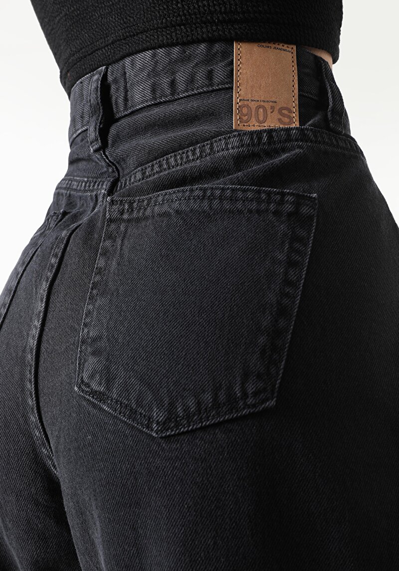 Afișați detalii pentru Drept Fit Talie Talie Dreaptă Picior Drept Blugi Din Denim Pentru Femei