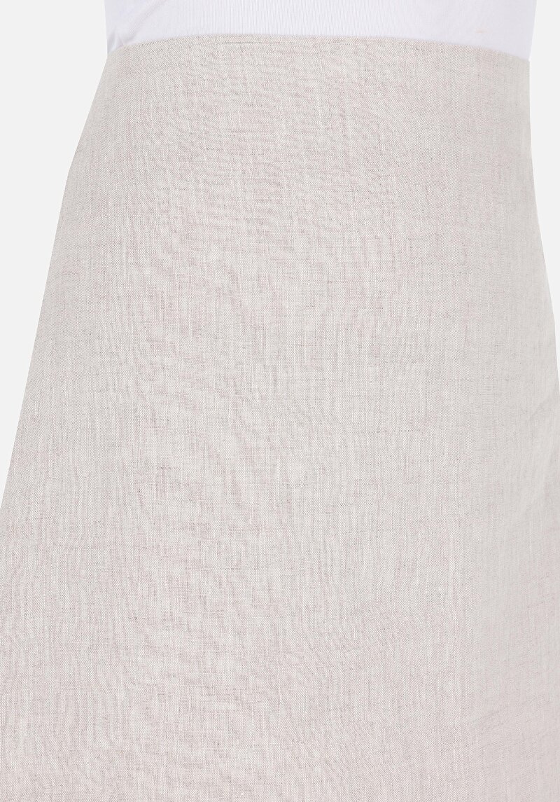 Afișați detalii pentru Mini Fustă Cu Fermoar Plat Fustă Bej Pentru Femei