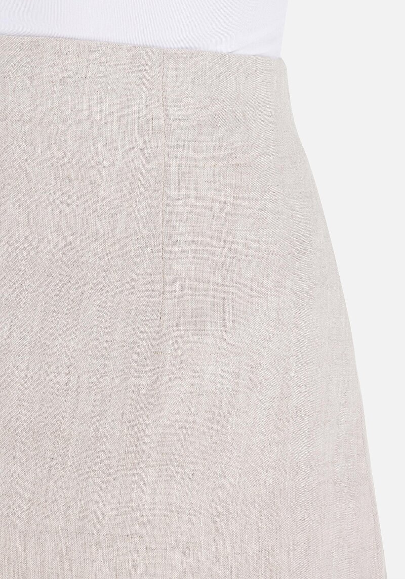 Afișați detalii pentru Mini Fustă Cu Fermoar Plat Fustă Bej Pentru Femei