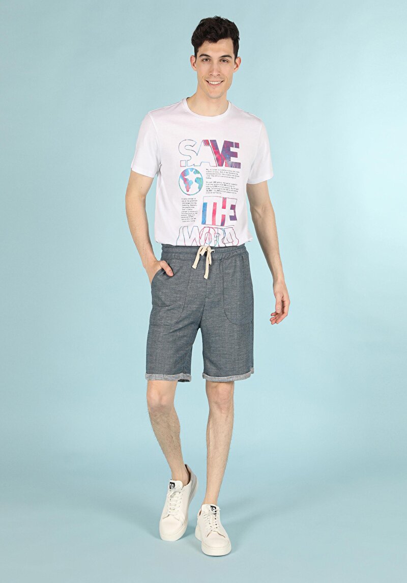 Imagine a Short / Pantaloni Scurti De Barbati Albastru Regular Fit  Cl1059369