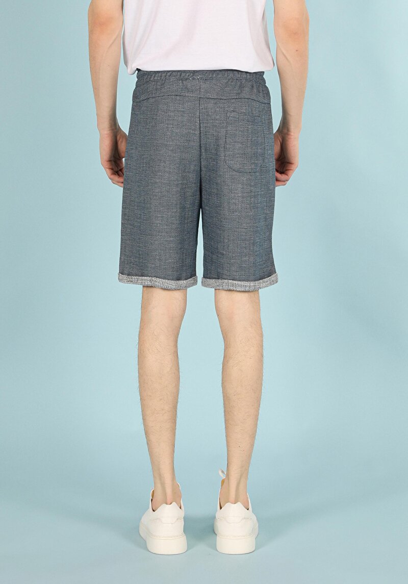 Afișați detalii pentru Short / Pantaloni Scurti De Barbati Albastru Regular Fit  Cl1059369