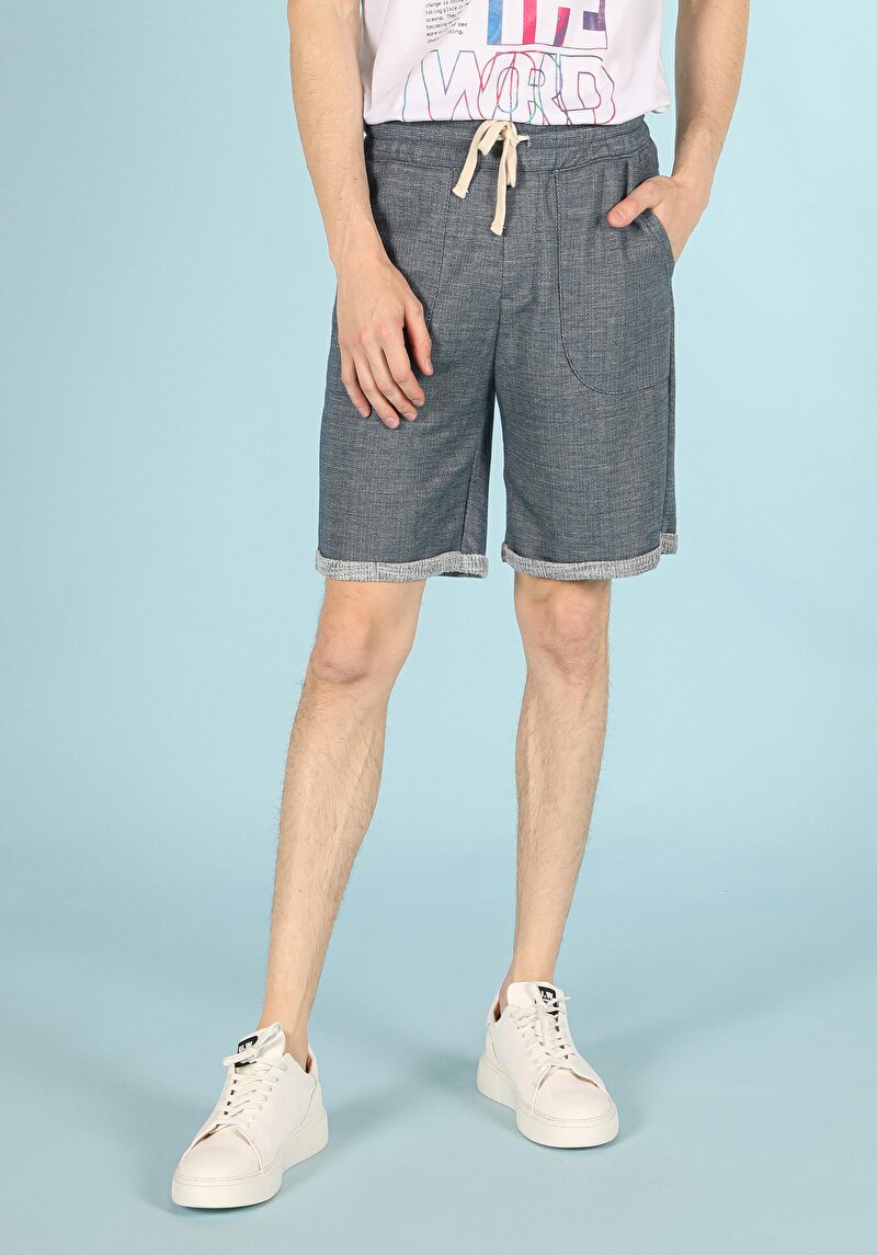 Afișați detalii pentru Short / Pantaloni Scurti De Barbati Albastru Regular Fit  Cl1059369