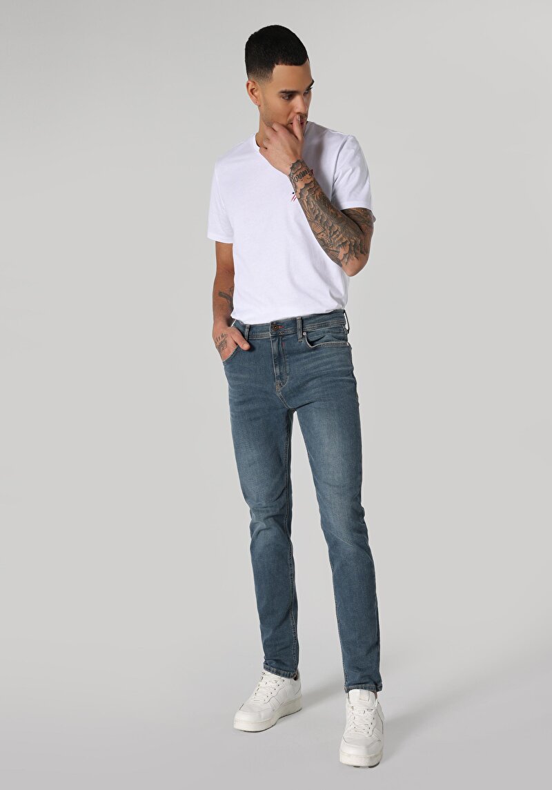 Afișați detalii pentru Pantaloni De Barbati Negru Skinny Fit  Cl1062297