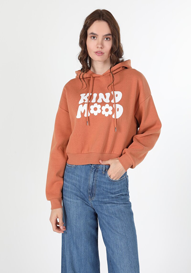 Imagine a Hanorac / Bluza De Dama Portocaliu Comfort Fit  Cl1060849