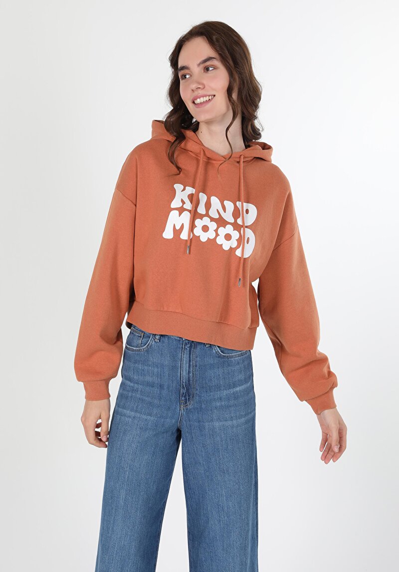 Imagine a Hanorac / Bluza De Dama Portocaliu Comfort Fit Cl1060849