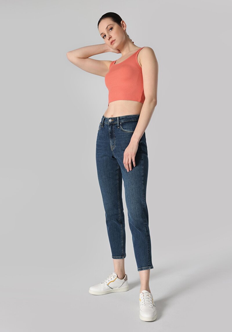 Afișați detalii pentru Pantaloni De Dama Albastru Slim Fit 891 Maya Cl1062308