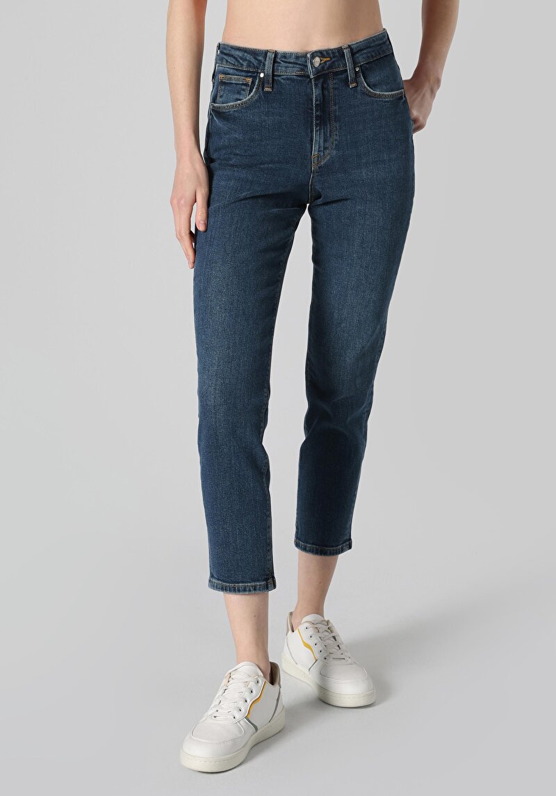 Afișați detalii pentru Pantaloni De Dama Albastru Slim Fit 891 Maya Cl1062308