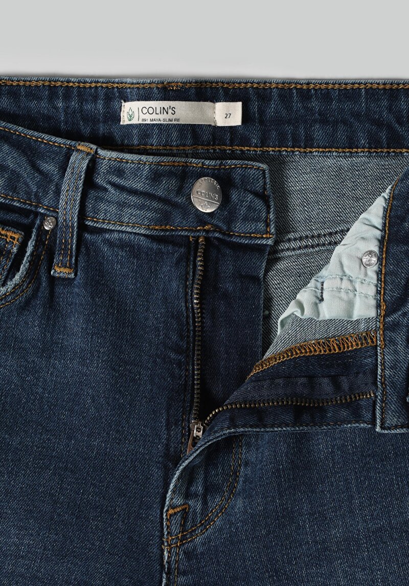 Afișați detalii pentru Pantaloni De Dama Albastru Slim Fit 891 Maya Cl1062308