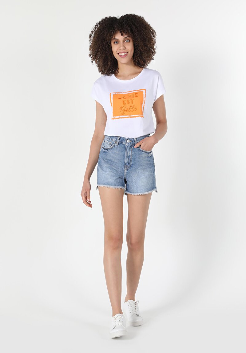 Imagine a Short / Pantaloni Scurti De Dama Denim Slim Fit  Cl1059386