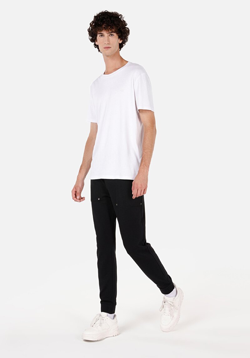 Imagine a Pantaloni De Trening De Barbati Negru Slim Fit  Cl1070122