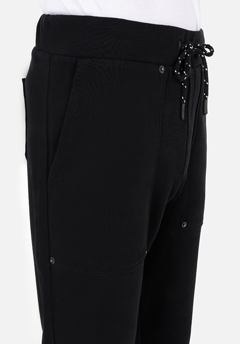 Afișați detalii pentru Pantaloni De Trening De Barbati Negru Slim Fit  Cl1070122