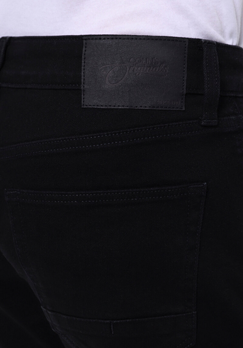 Afișați detalii pentru Blugi Negri Pentru Bărbați Cu Talie Joasă Și Talie İngustă Slim Fit