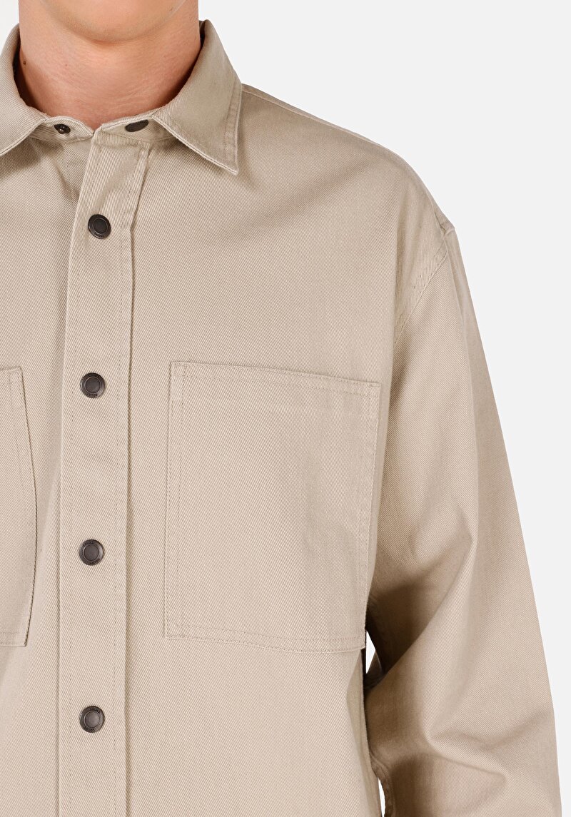 Afișați detalii pentru Cămașă Comfort Fit Cămașă Drept Bărbați Bej Cămașă Cu Manșon Lung