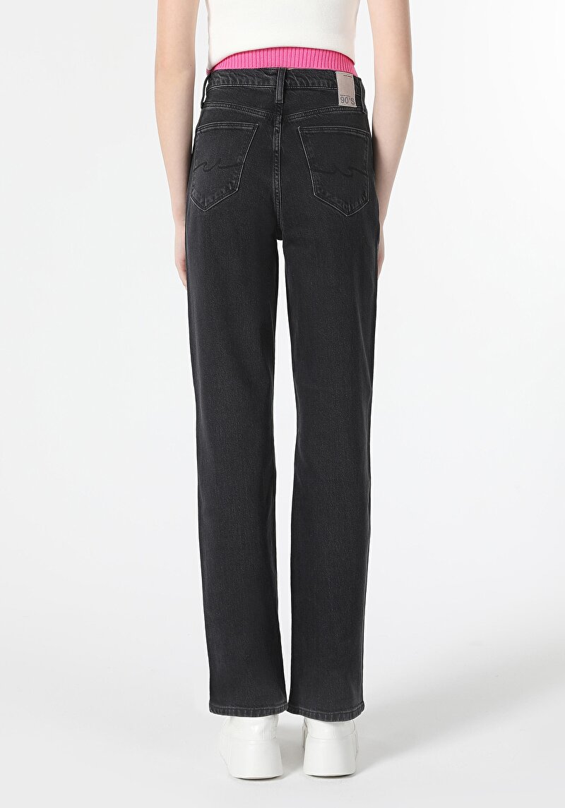 Afișați detalii pentru Regular Fit Talie Ascendentă Picior Lungime Completă Blugi Din Denim Pentru Femei