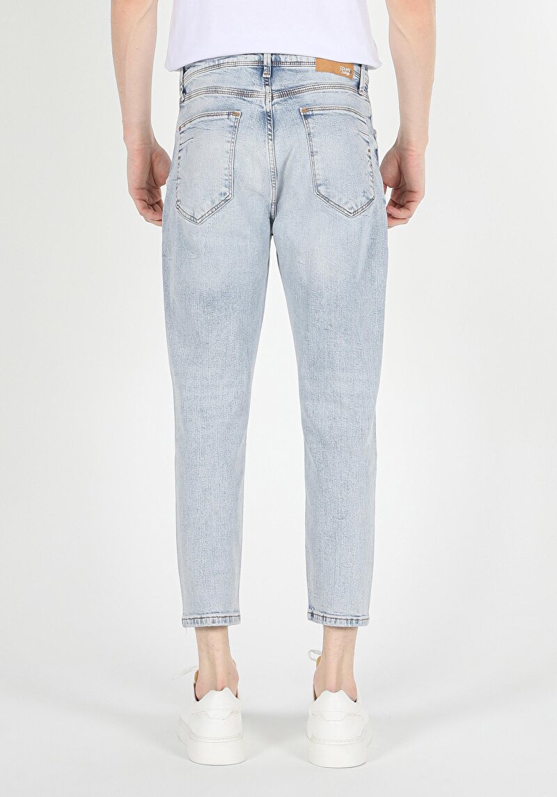 Imagine a Carrot Fit Drop Crotch Carrot Leg Blugi İndigo Pentru Bărbați