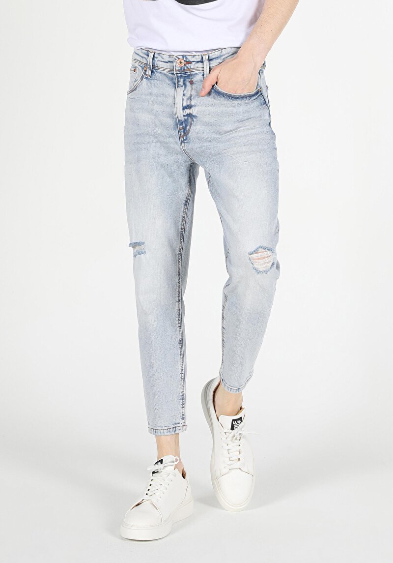 Afișați detalii pentru Carrot Fit Drop Crotch Carrot Leg Blugi İndigo Pentru Bărbați