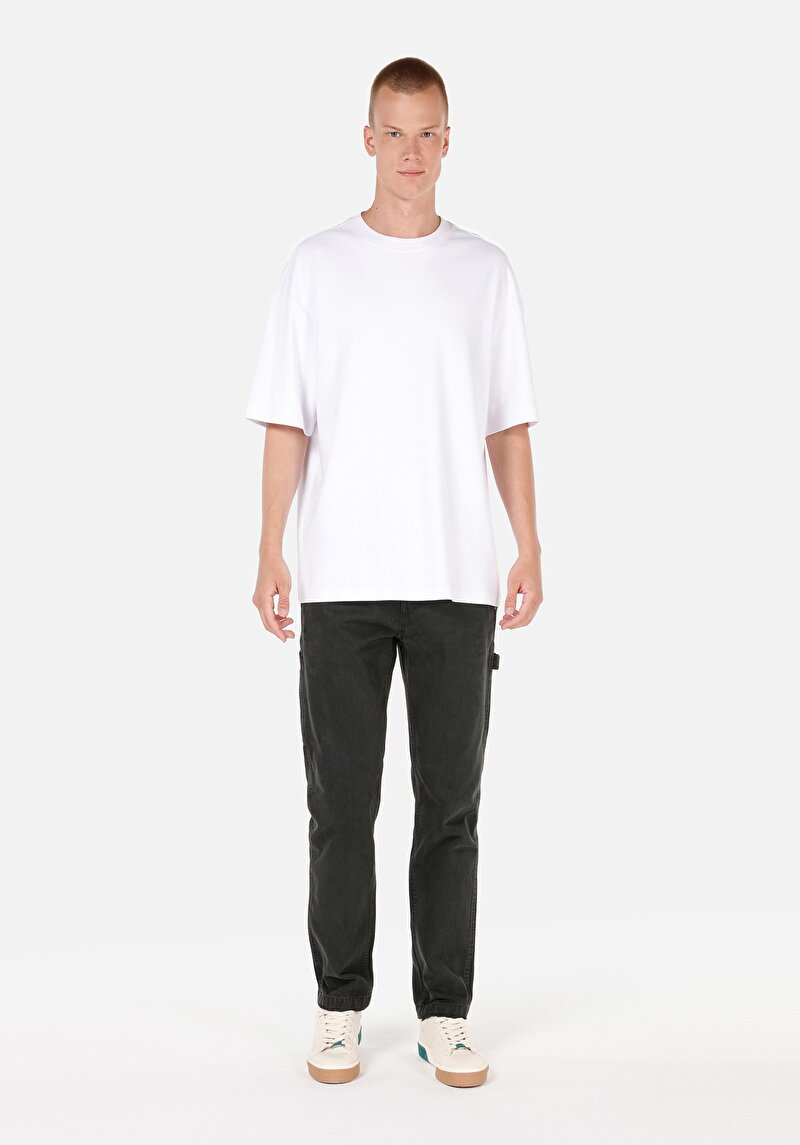 Imagine a Pantaloni Verzi Pentru Bărbați Cu Talie Medie Și Picior Larg