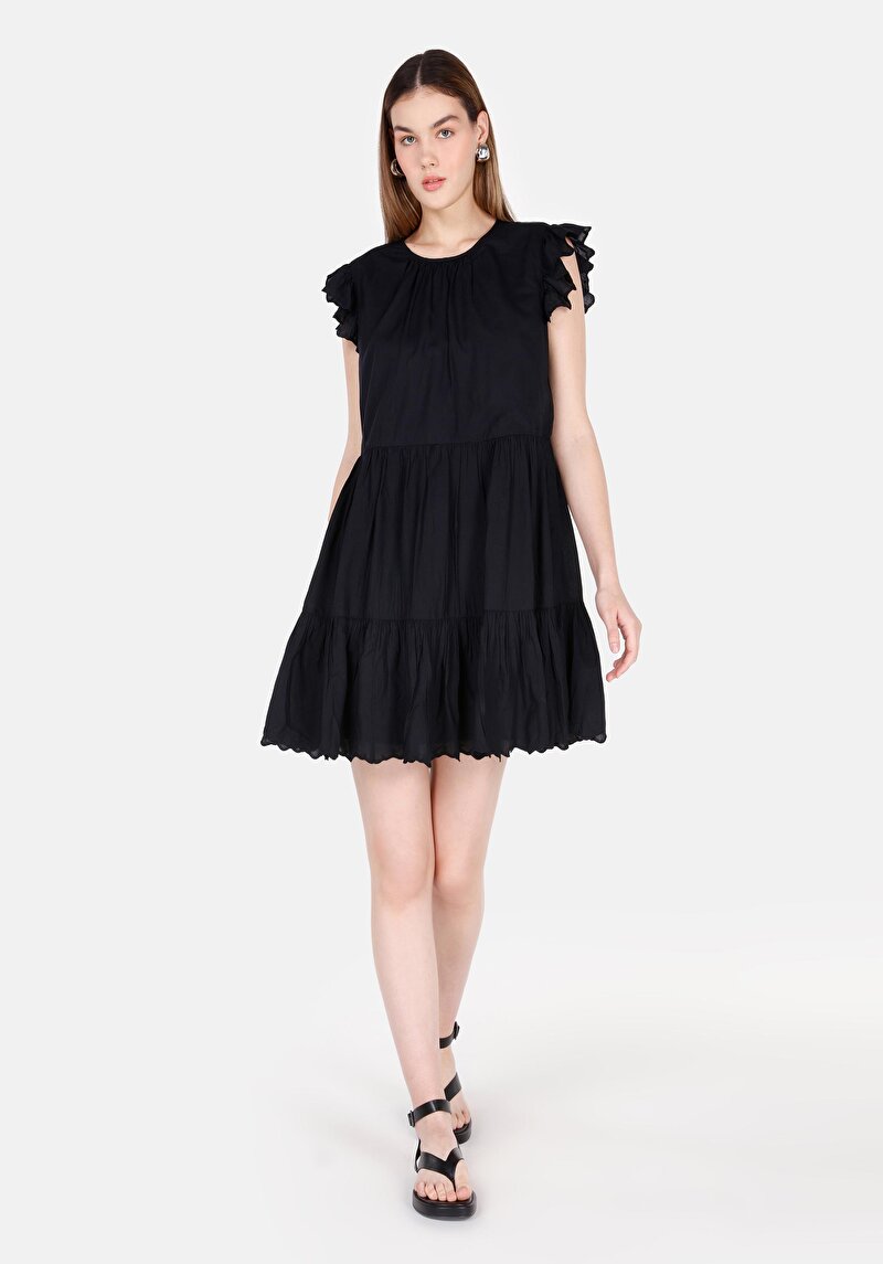 Imagine a Rochie Neagră Pentru Femei Regular Fit