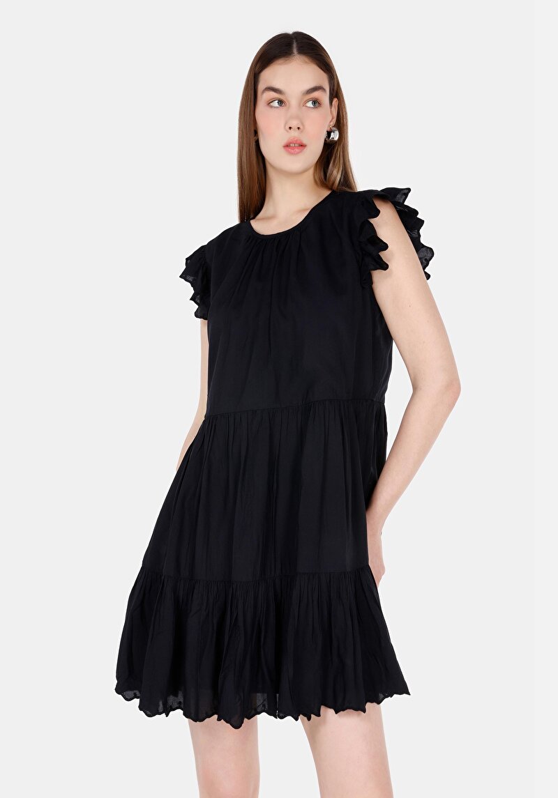 Imagine a Rochie Neagră Pentru Femei Regular Fit
