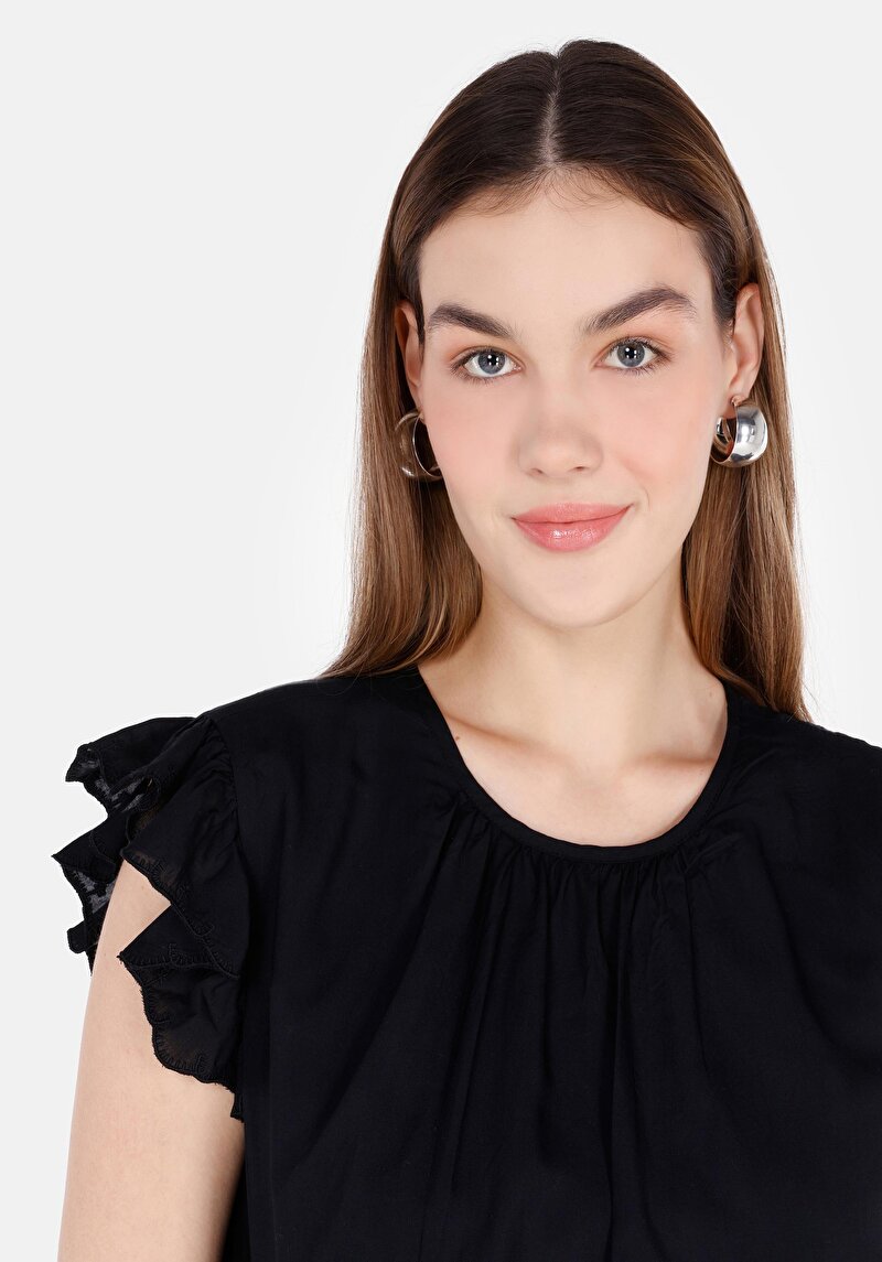 Imagine a Rochie Neagră Pentru Femei Regular Fit