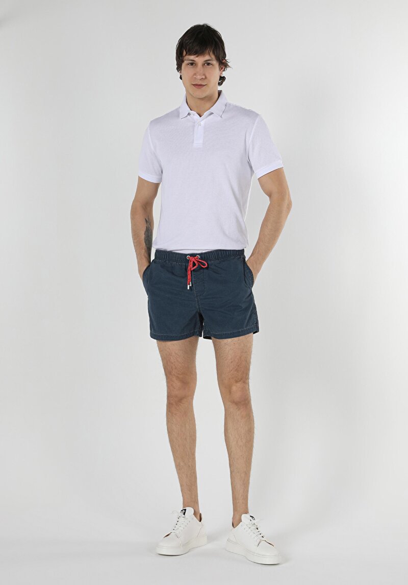 Imagine a Short De Plaja De Barbati Albastru Slim Fit Cl1059536