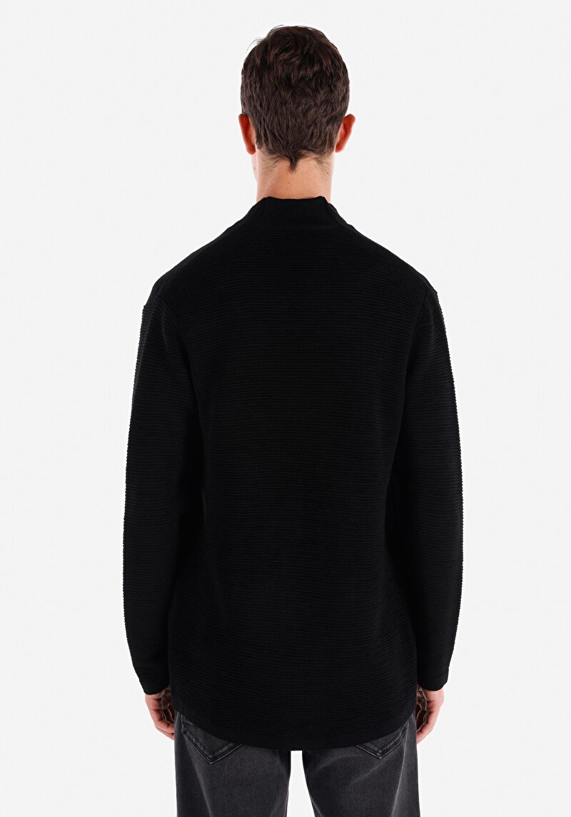 Afișați detalii pentru Cardigan De Barbati Negru Regular Fit  Cl1065572