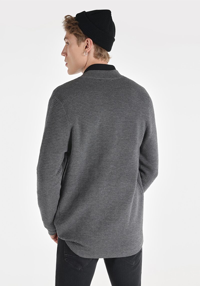 Imagine a Cardigan De Barbati Gri Regular Fit Cl1065572