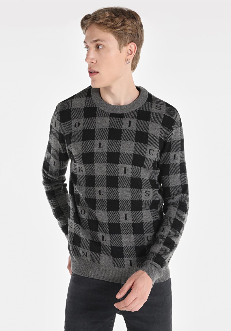 Imagine a Pulover De Barbati Gri Regular Fit  Cl1065573