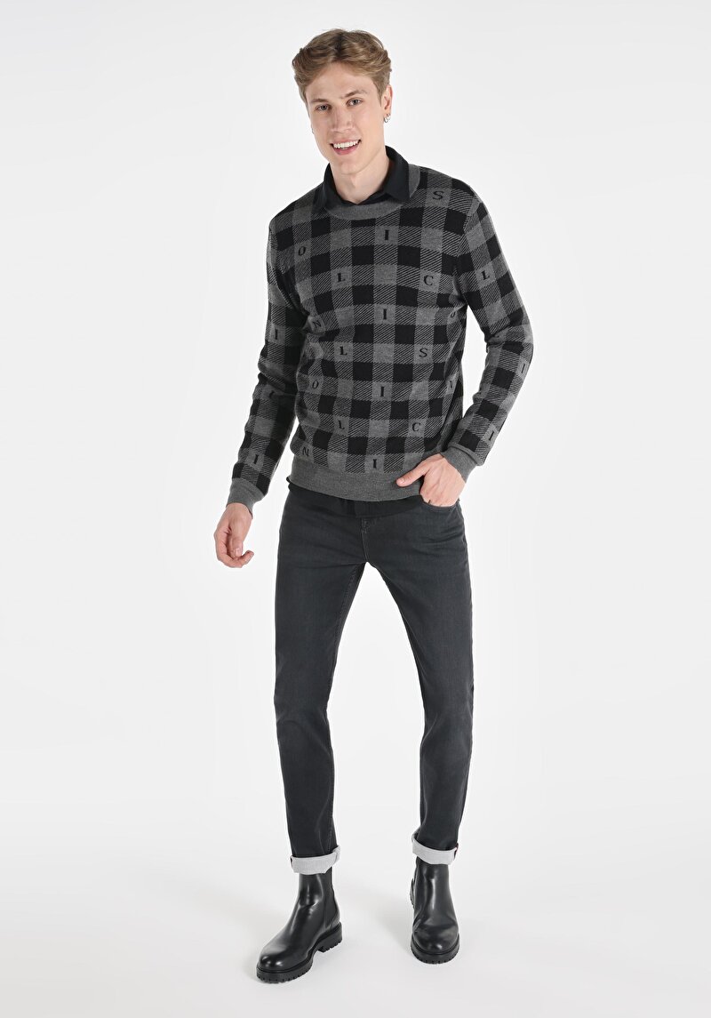 Imagine a Pulover De Barbati Gri Regular Fit Cl1065573