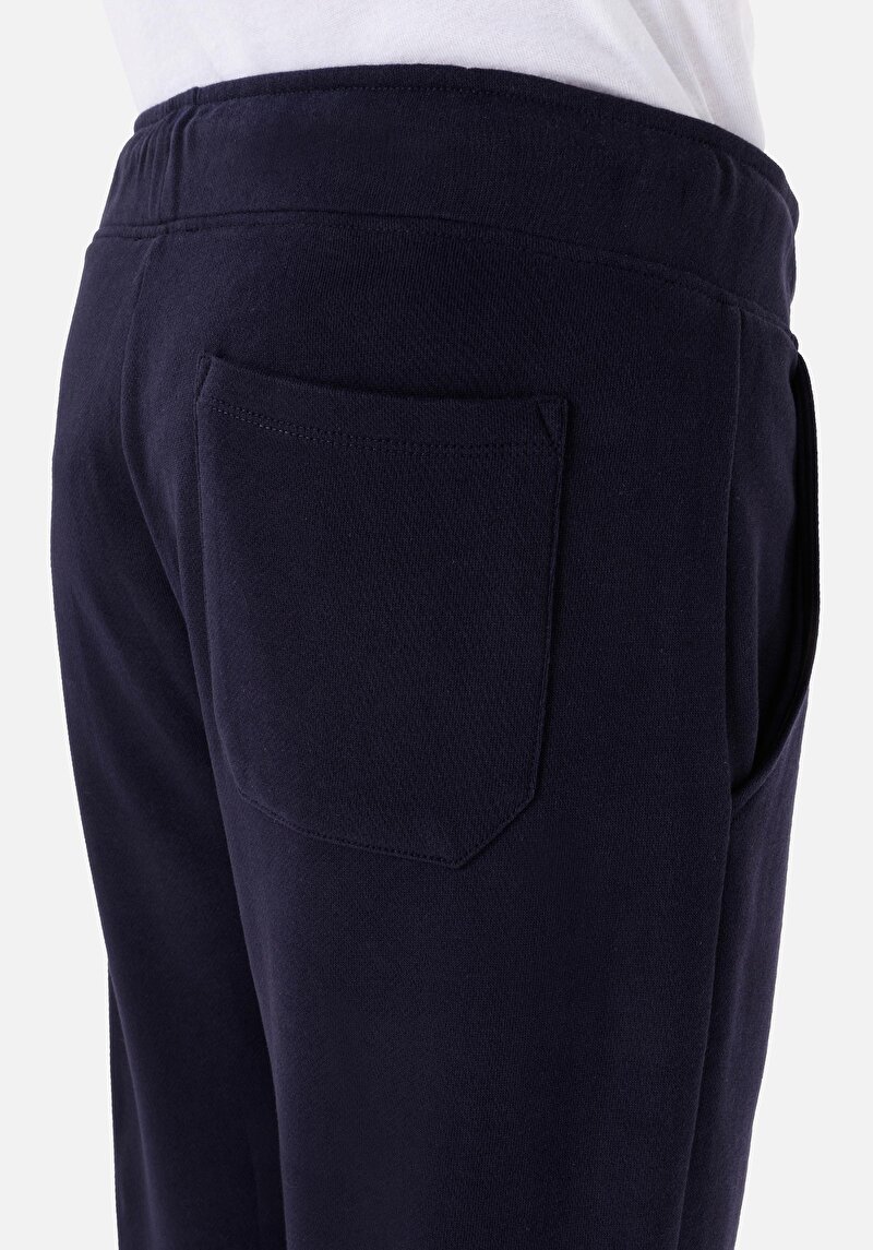 Afișați detalii pentru Pantaloni De Trening Slim Fit Mid Waist Drept Albastru Marin Pentru Bărbați