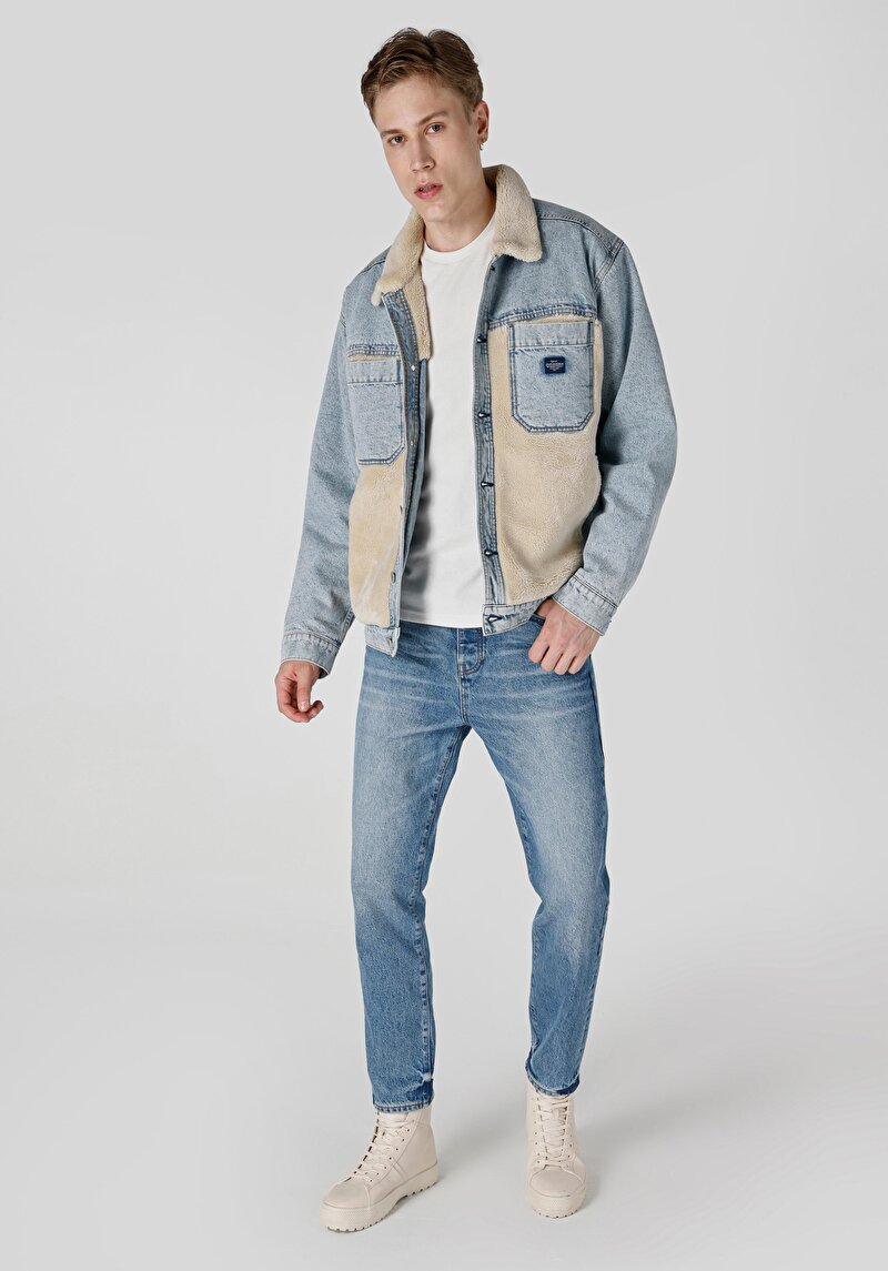 Imagine a Jacheta De Barbati Albastru Regular Fit Cl1065595