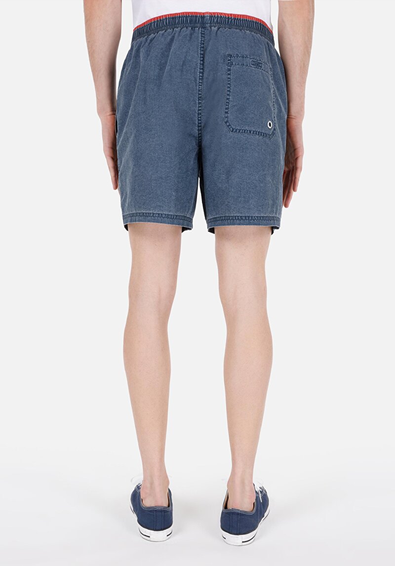 Afișați detalii pentru Pantaloni Scurți De Baie Albaștri Pentru Bărbați Slim Fit