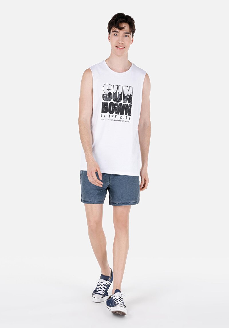 Afișați detalii pentru Pantaloni Scurți De Baie Albaștri Pentru Bărbați Slim Fit