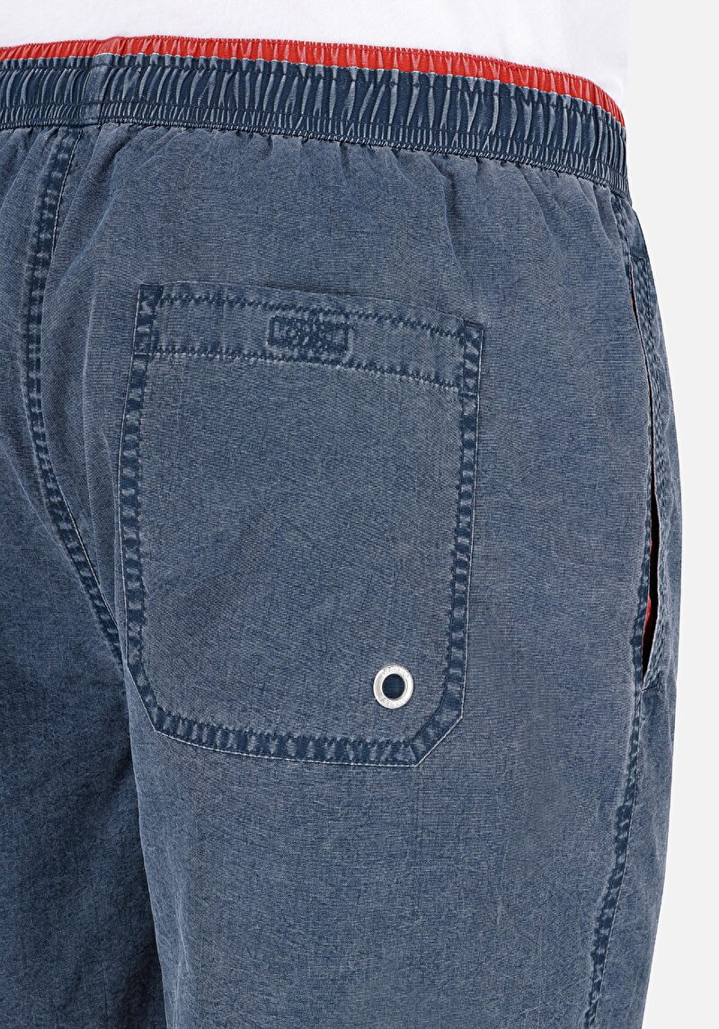 Afișați detalii pentru Pantaloni Scurți De Baie Albaștri Pentru Bărbați Slim Fit