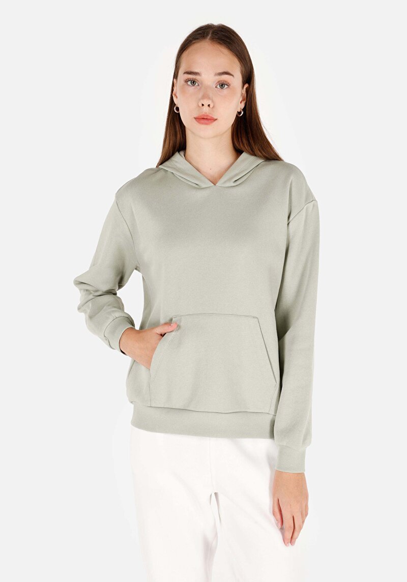 Imagine a Hanorac / Bluza De Dama Verde Regular Fit Cl1070188