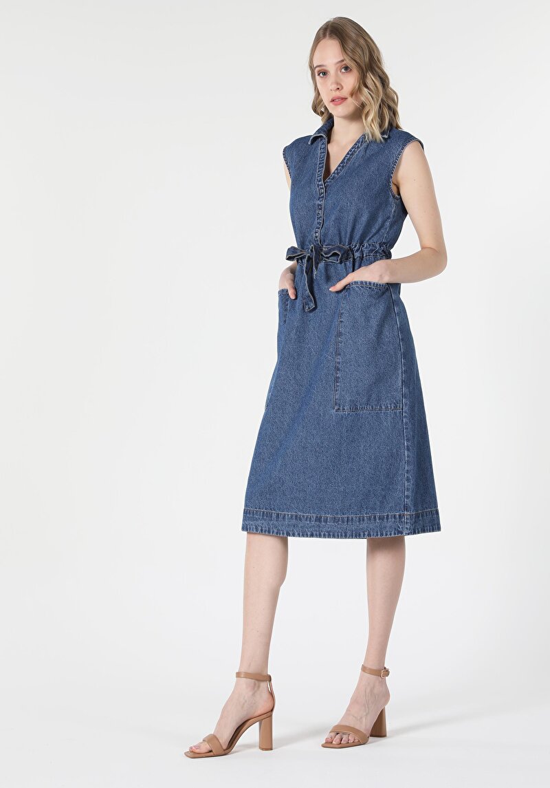 Imagine a Rochie De Dama Albastru Regular Fit  Cl1058102