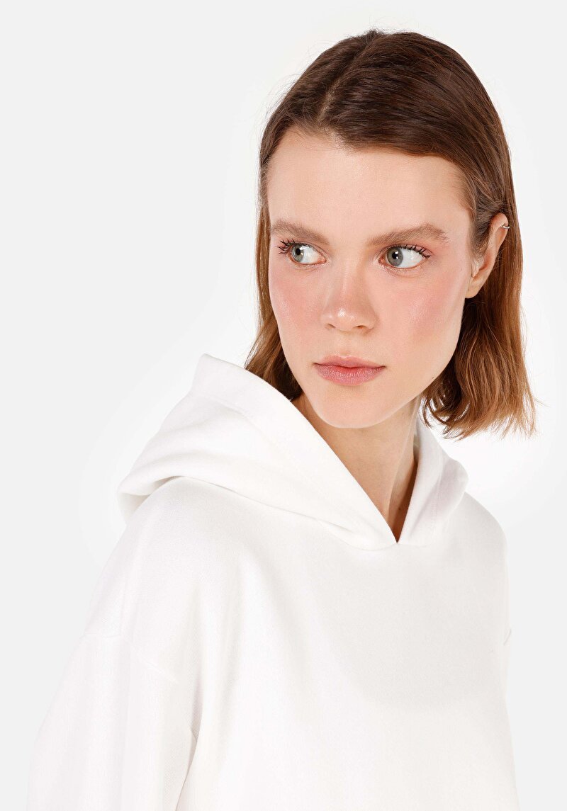 Afișați detalii pentru Hanorac / Bluza De Dama Alb Regular Fit  Cl1070188