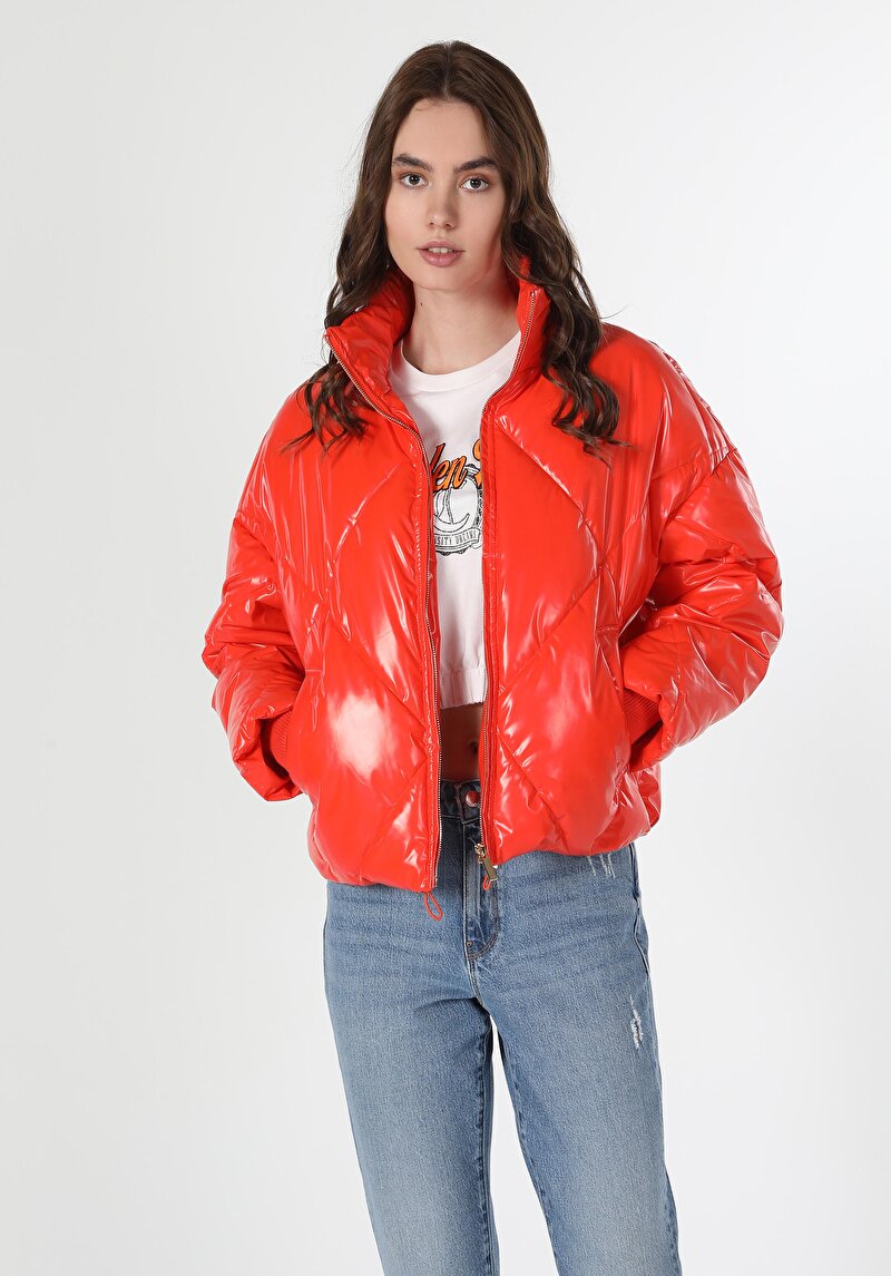 Imagine a Jacheta De Dama Portocaliu Regular Fit  Cl1060945