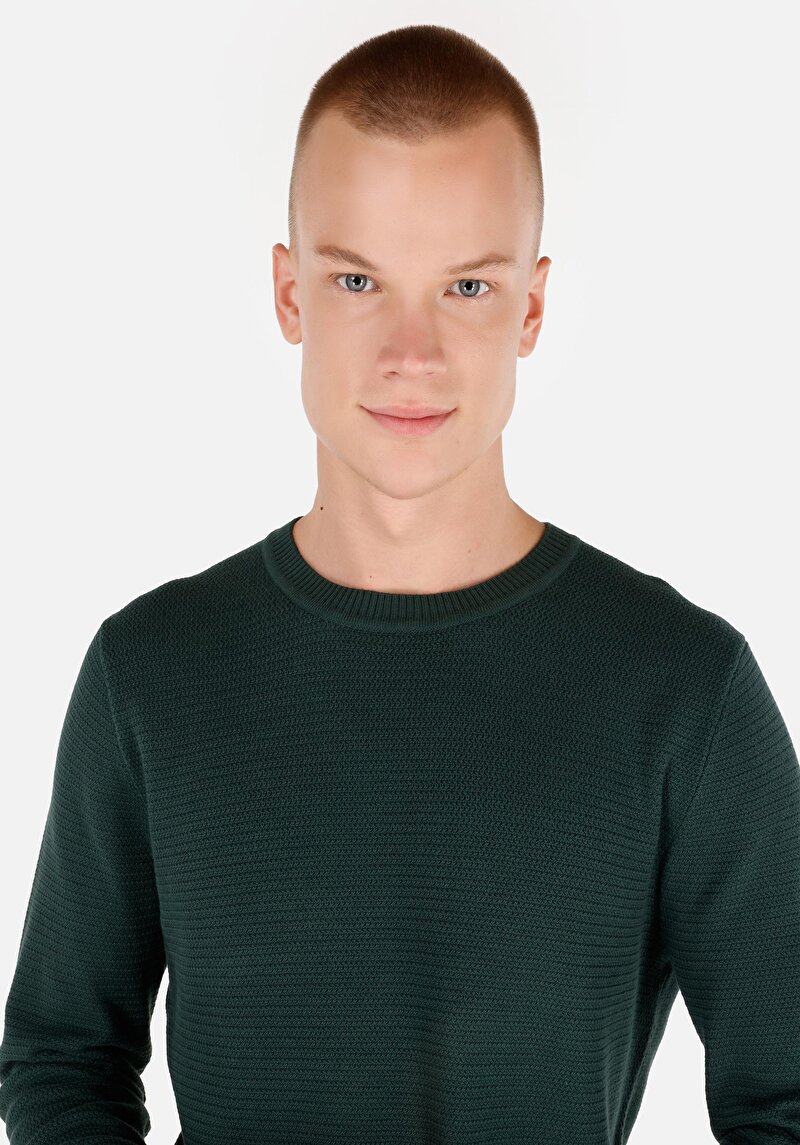 Imagine a Pulover De Barbati Verde Regular Fit Cl1046786