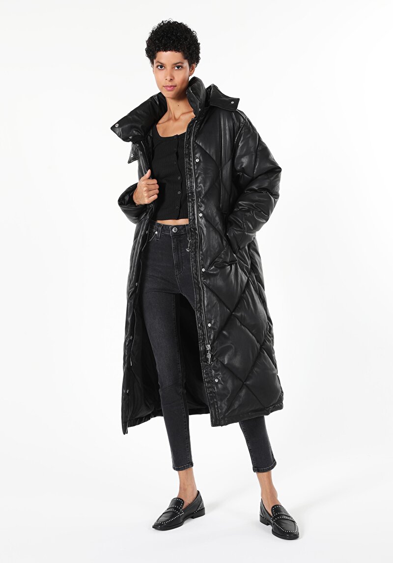 Afișați detalii pentru Palton De Dama Negru Regular Fit  Cl1060950