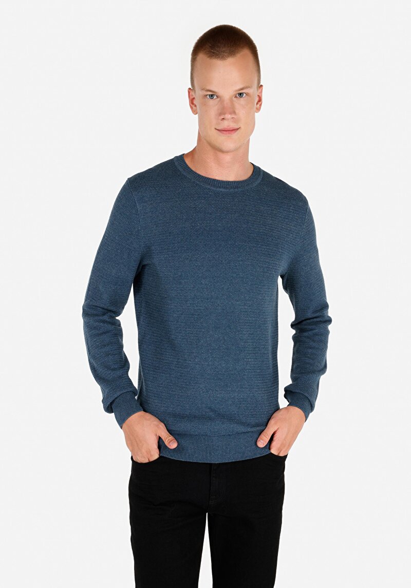 Imagine a Pulover De Barbati Albastru Regular Fit  Cl1046786