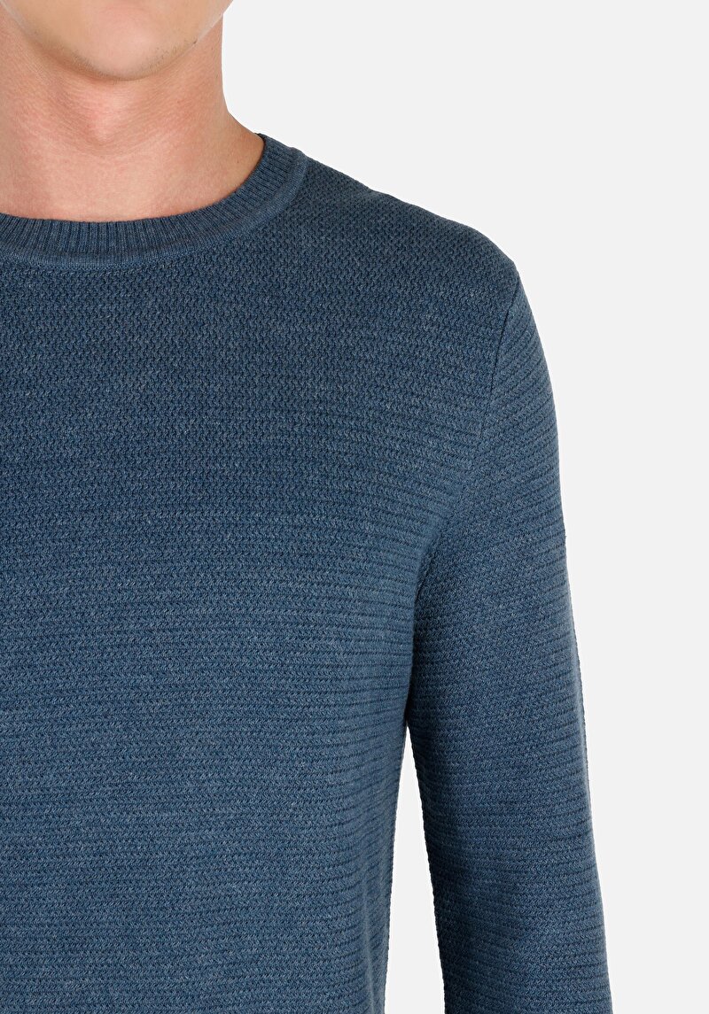 Afișați detalii pentru Pulover De Barbati Albastru Regular Fit  Cl1046786