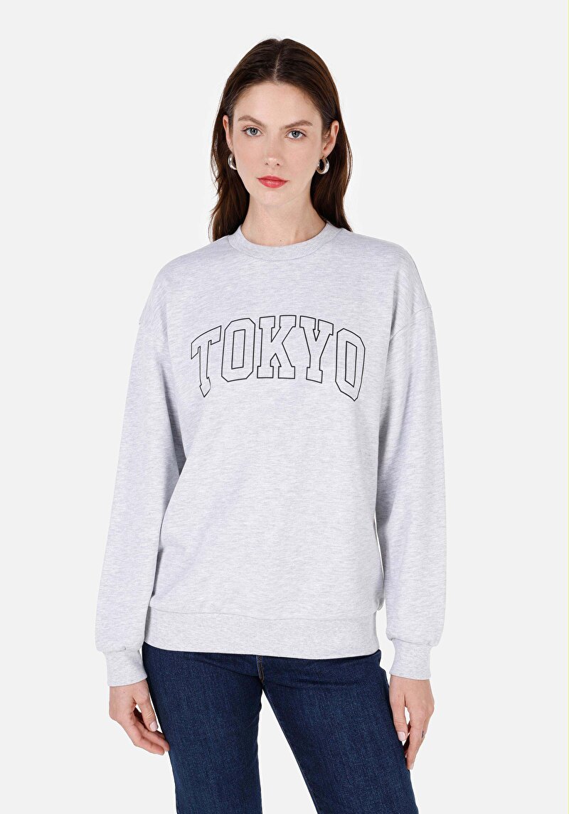 Imagine a Hanorac / Bluza De Dama Gri Regular Fit Cl1070195