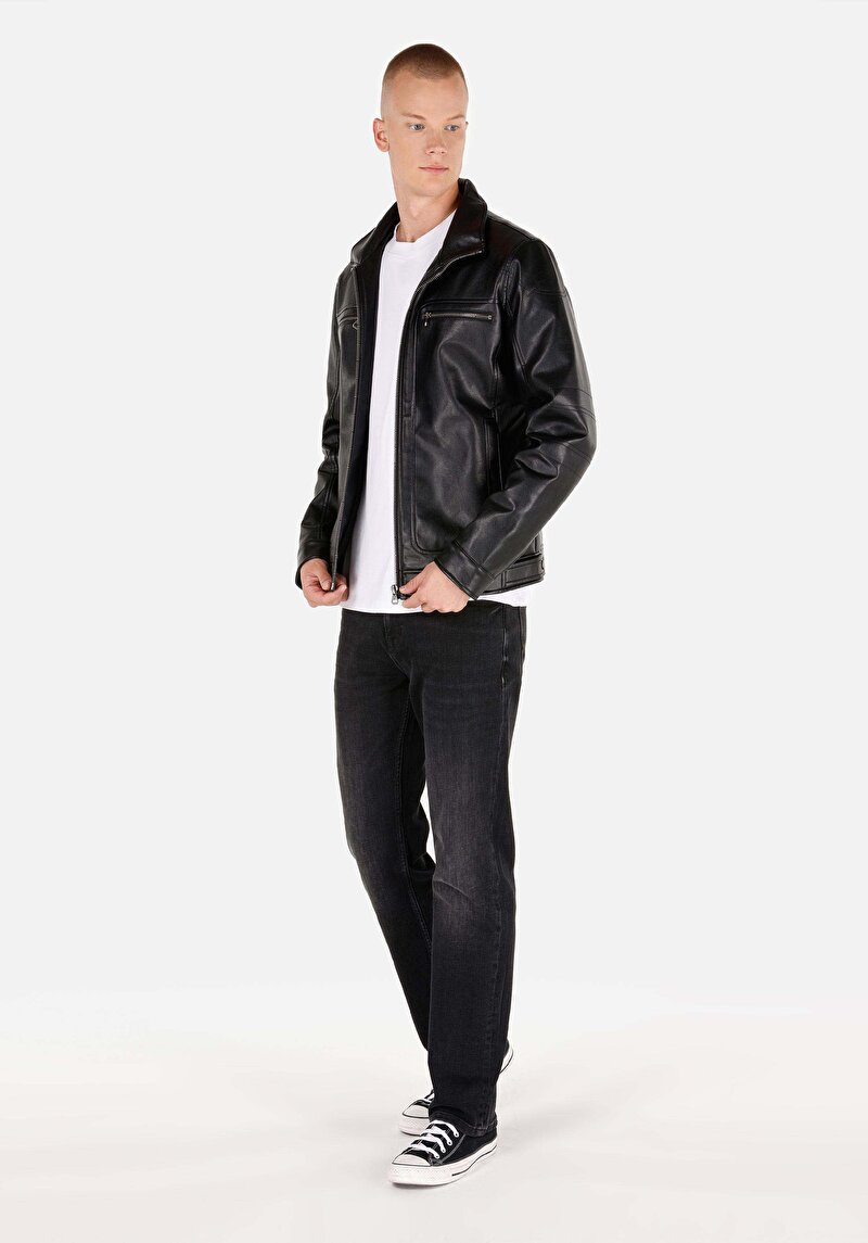 Afișați detalii pentru Jacheta De Barbati Negru Slim Fit  Cl1071012